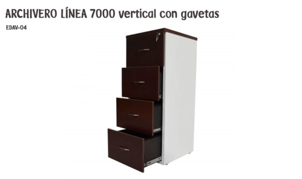 Archivero vertical con 4 gavetas