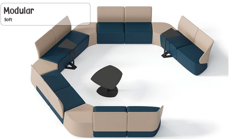 Mueble modular con 5 cajones y 1 carro extraíble, 190x108,5x45cm. Varios  colores