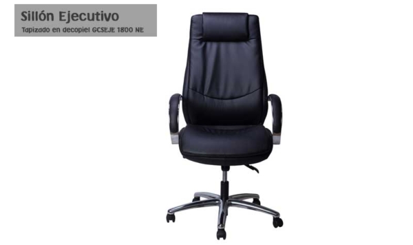 Sillón Ejecutivo alto Confort Tapizado en decopiel GCSEJE 1800 NE