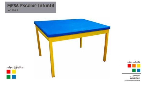 Mesa Escolar MC-200P infantil