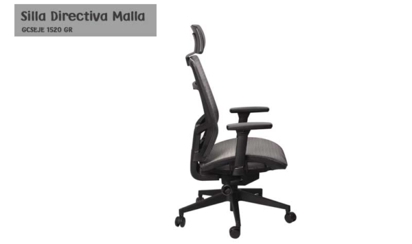 Silla Directiva en Malla Gris GCSEJE 1520 GR