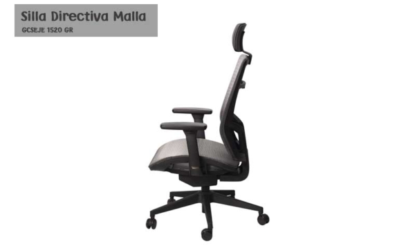 Silla Directiva en Malla Gris GCSEJE 1520 GR