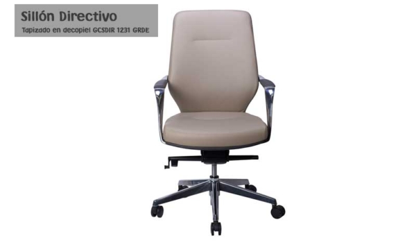 Sillón Directivo en decoPiel con respaldo bajo GCSDIR 1231 GRDE