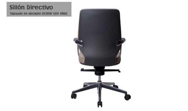 Sillón Directivo en decoPiel con respaldo bajo GCSDIR 1231 GRDE