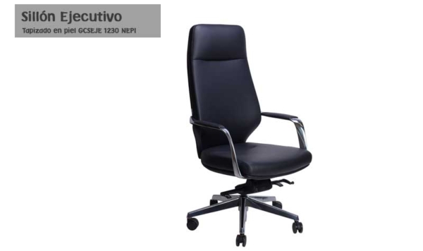 Sillón Ejecutivo en Piel con respaldo Alto GCSEJE 1230 NEPI