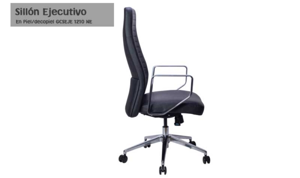 Sillón Ejecutivo en piel genuina/ decopiel GCSEJE 1210 NE