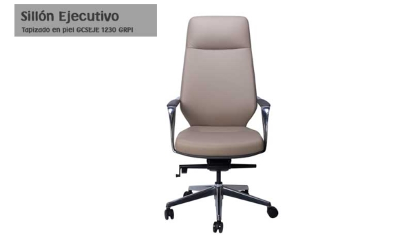 Sillón Ejecutivo en Piel con respaldo Alto GCSEJE 1230 GRPI