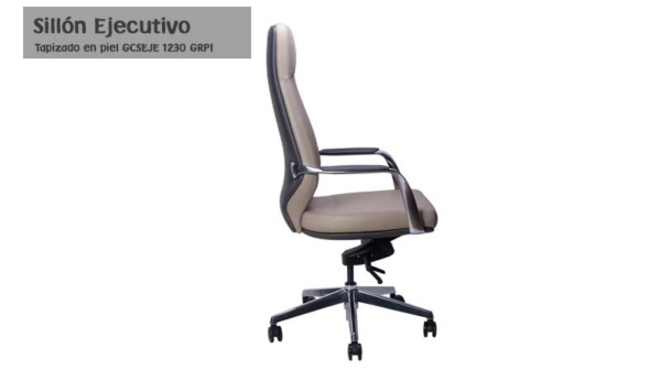 Sillón Ejecutivo en Piel con respaldo Alto GCSEJE 1230 GRPI