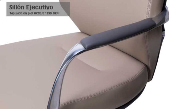 Sillón Ejecutivo en Piel con respaldo Alto GCSEJE 1230 GRPI