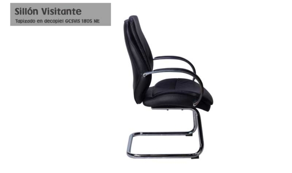 Sillón Visitante alto Confort Tapizado en decopiel GCSVIS 1805 NE