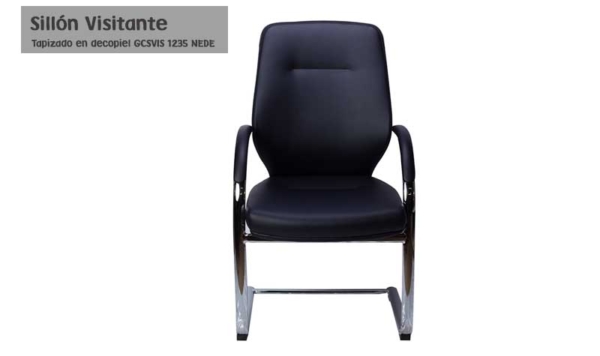 Sillón Visitante en decopiel con respaldo Bajo GCSVIS 1235 NEDE