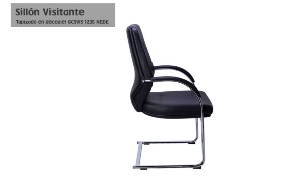 Sillón Visitante en decopiel con respaldo Bajo GCSVIS 1235 NEDE