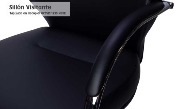 Sillón Visitante en decopiel con respaldo Bajo GCSVIS 1235 NEDE