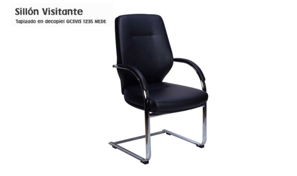 Sillón Visitante en decopiel con respaldo Bajo GCSVIS 1235 NEDE