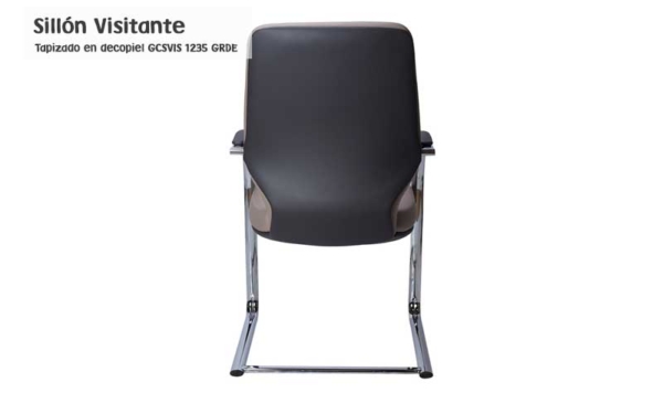 Sillón Visitante en decoPiel con respaldo bajo GCSVIS 1235 GRDE